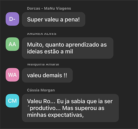 Depoimento de aluna