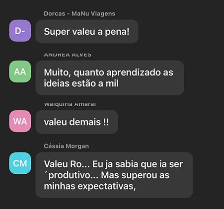 Depoimento de aluna
