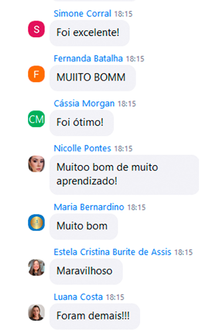Depoimento de aluna